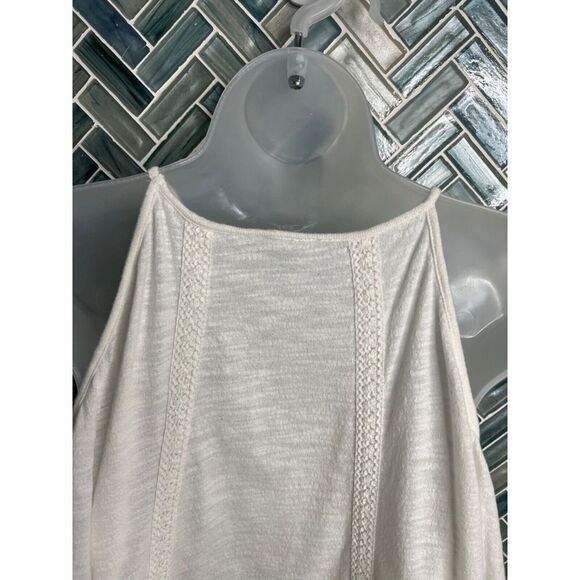WOMENS ROXY OFF WHITE BOHO COLD SHOULDER FLOWY KNIT SHORT SLEEVE TOP BLOUSE SZ S - Picture 4 of 12